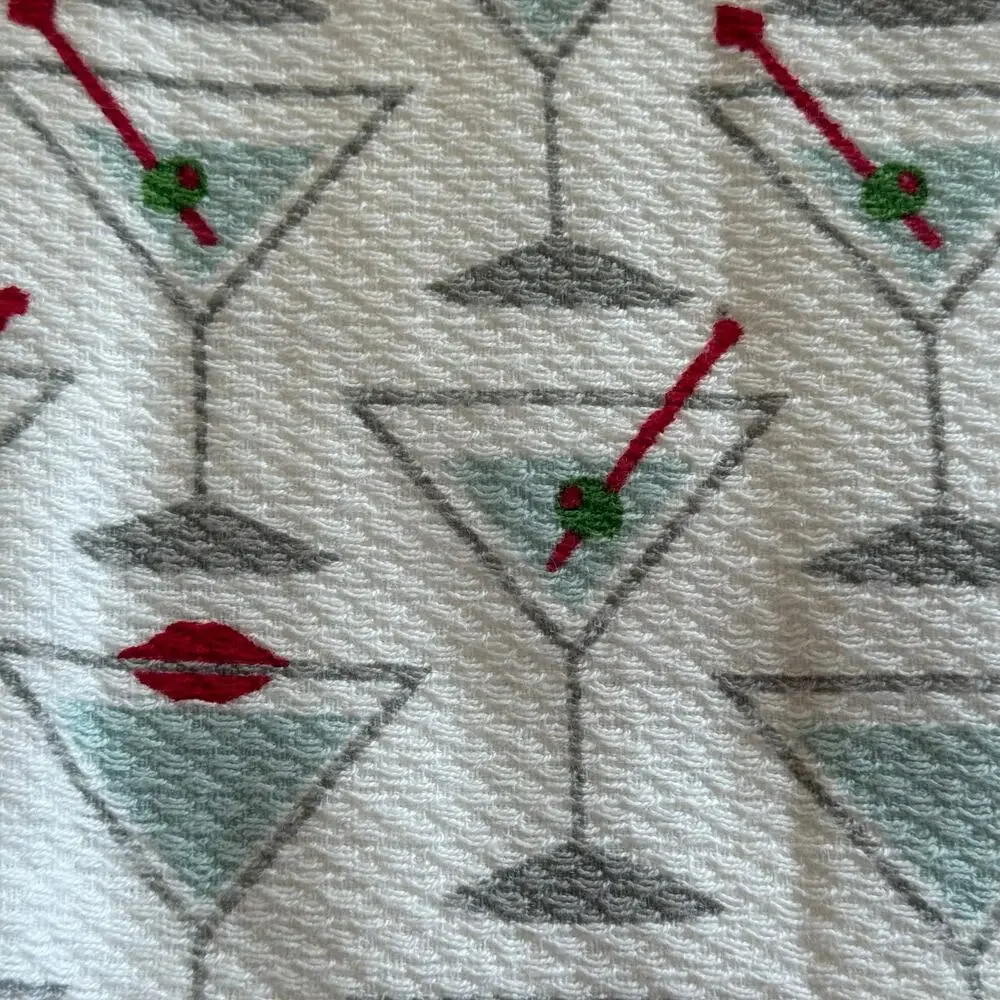 Kate Spade New York Olives Martini Cocktail Kitchen Towels Set of 2